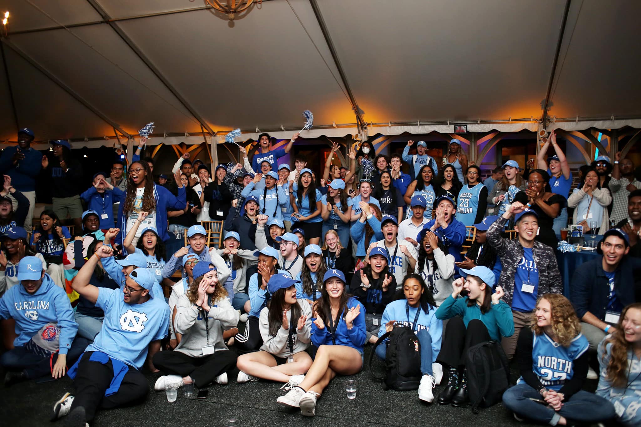 The Robertson Scholars Leadership Program held a watch party as UNC took on Duke in a NCAA Final Four basketball game, Saturday, April 2, 2022, at the Karsh Alumni Center, on the campus of Duke University in Durham, N.C.

© Copyright 2022 Veasey Conway, All Rights Reserved